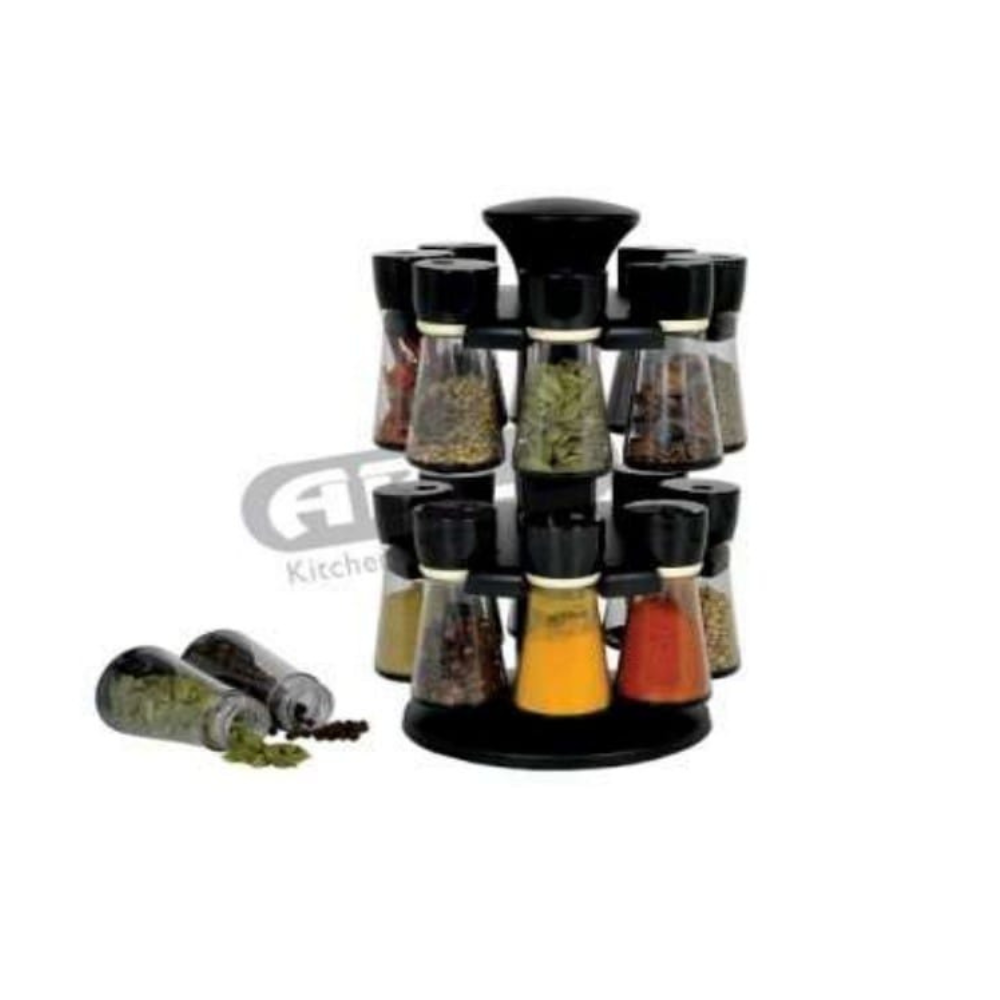 16 Piece Spice Rack for Kitchen jar Masala New Model Multipurpose 360 Revolving Plastic Spice Rack for Kitchen Spice jar